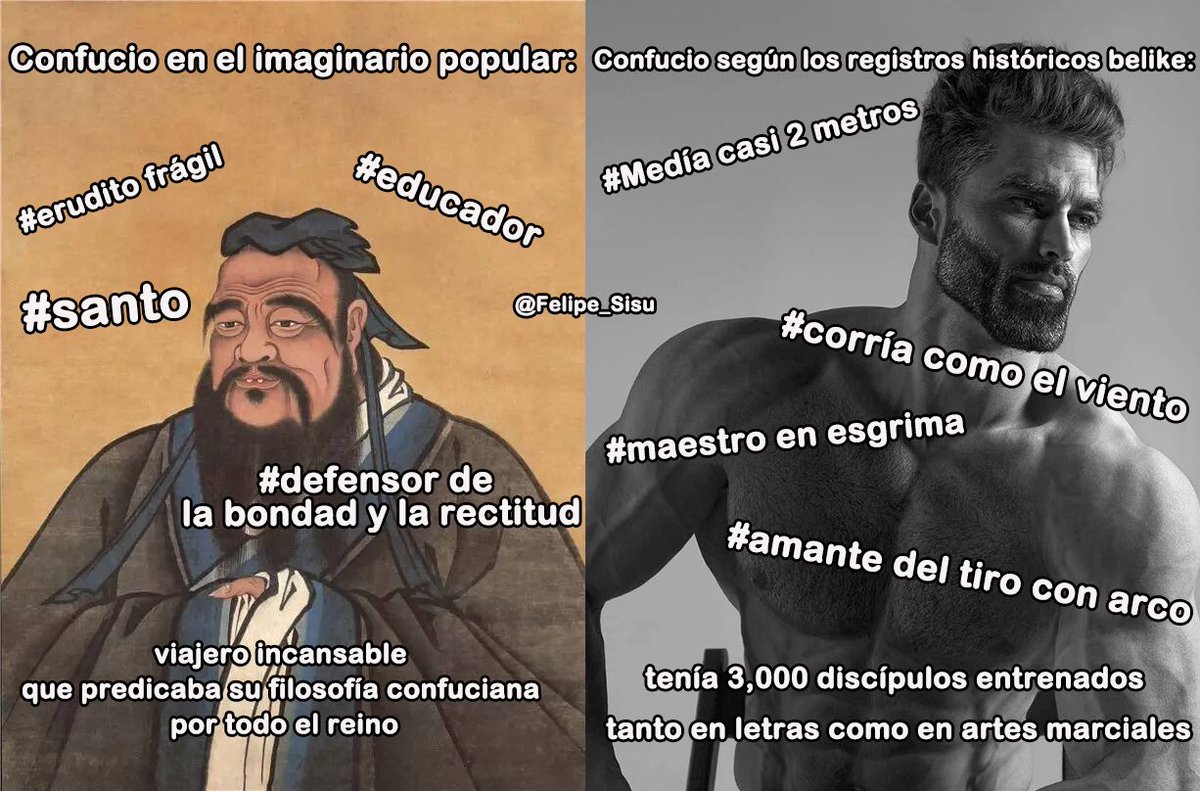 Felipe_Sisu's tweet photo. Los seres humanos son polifacéticos. Confucio era culto, talentoso y benevolente; cualidades que no le impidieron ser un hombre de temple firme y gran destreza marcial.💪😤
#meme #memeespañol #china https://t.co/n5exvYv5yR