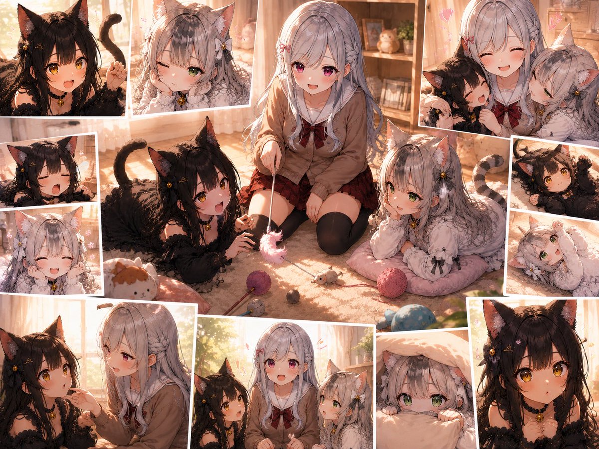 Jun_ruka26's tweet photo. ルカちゃんにうちのにゃんず🐈と遊んでもらった💕 https://t.co/O7UhDSj4x8