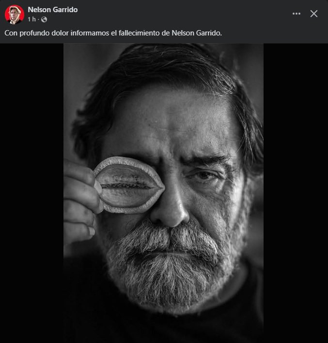 OrlvndoA's tweet photo. Falleció Nelson Garrido.

Tristeza. 

Es uno de nuestros venezolanos talentosos. Fotógrafo de nuestra identidad. De nuestro folclore. Crudo, sin pudor, por lo tanto honesto.

Su obra Caracas sangrante, de 1993, es una de las mejores realizaciones de un venezolano y que mejor retrata el dolor de una ciudad que sufre. Por cierto, encabeza el banner de mi cuenta de X desde hace años. Así será hasta que Caracas deje de sangrar, ojalá pronto.