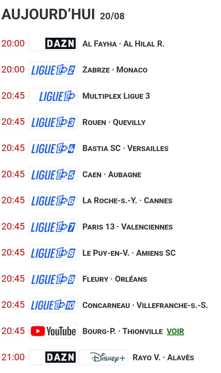 Ch__Palo's tweet photo. Le Programme #FooTv de ce Jeudi (20/08/26) 😉 #TeamOM #Football #Sports #Tv #ProgrammeTV https://t.co/0F4p2ClJQy