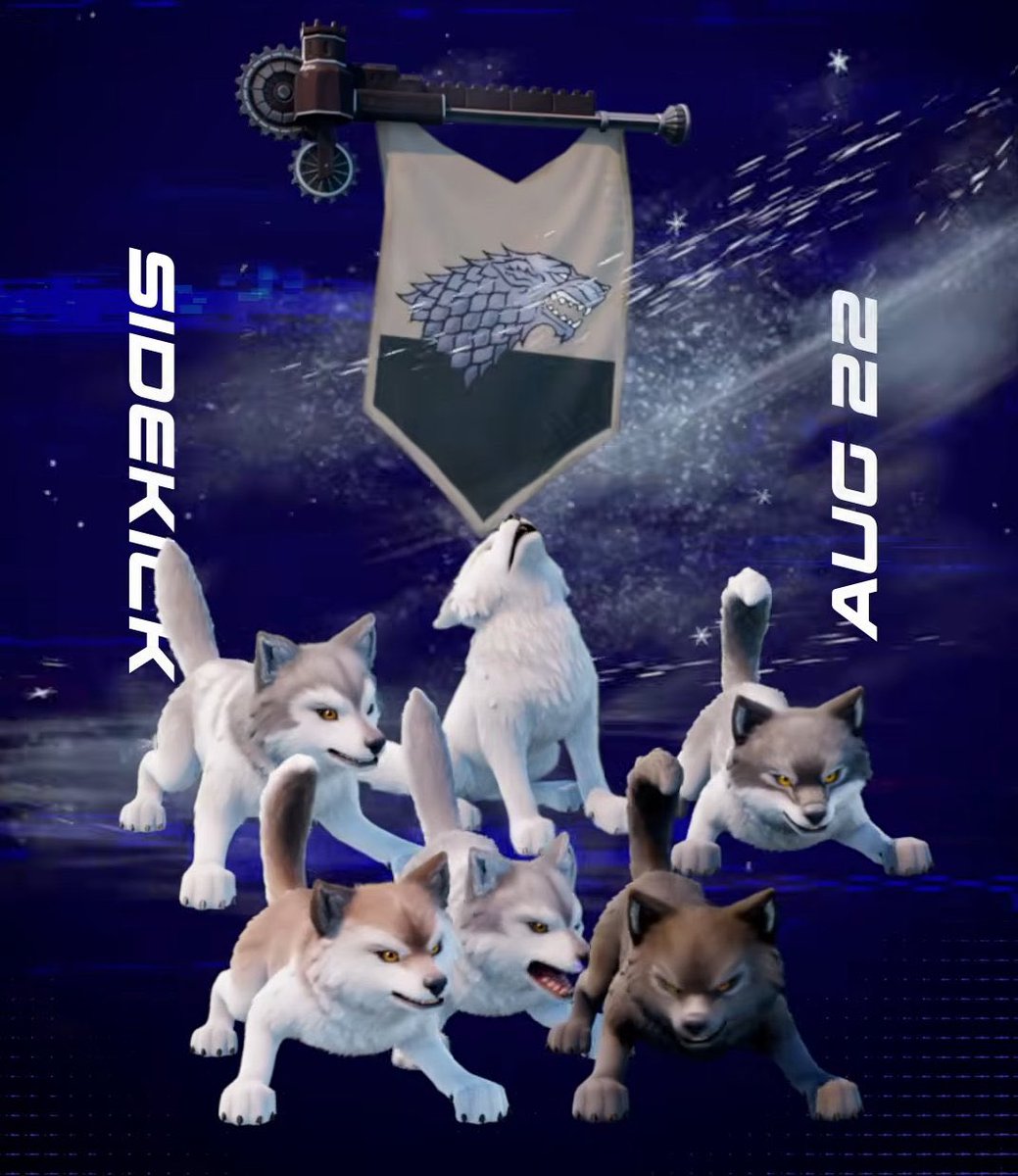 paticunha's tweet photo. GAME OF THRONES x #FORTNITE 
Pet filhote do Lobo Gigante 

CHEGA EM 22 DE AGOSTO https://t.co/KYttoSwPx5