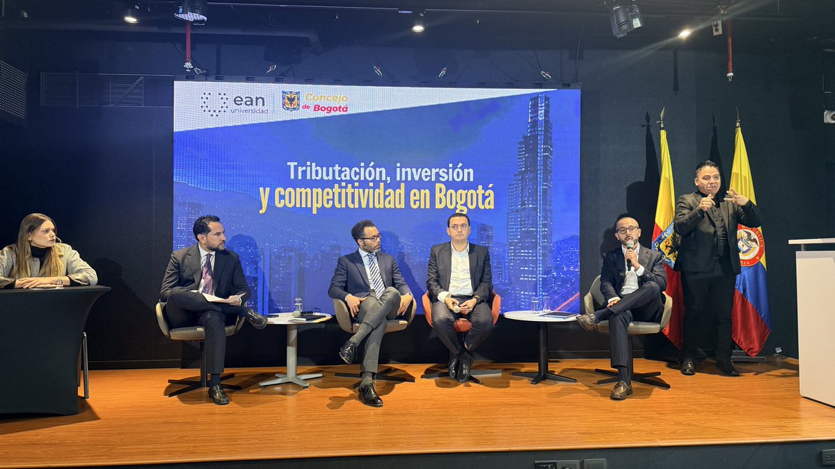 ConcejoDeBogota's tweet photo. #ForoTributaria | En el panel “Tributación, inversión y competitividad en Bogotá” se analiza el impacto del ICA en la competitividad de la ciudad y la pertinencia de los incentivos tributarios de la reforma tributaria para atraer inversión, empleo y desarrollo urbano a la ciudad. https://t.co/sNvNfYFttl