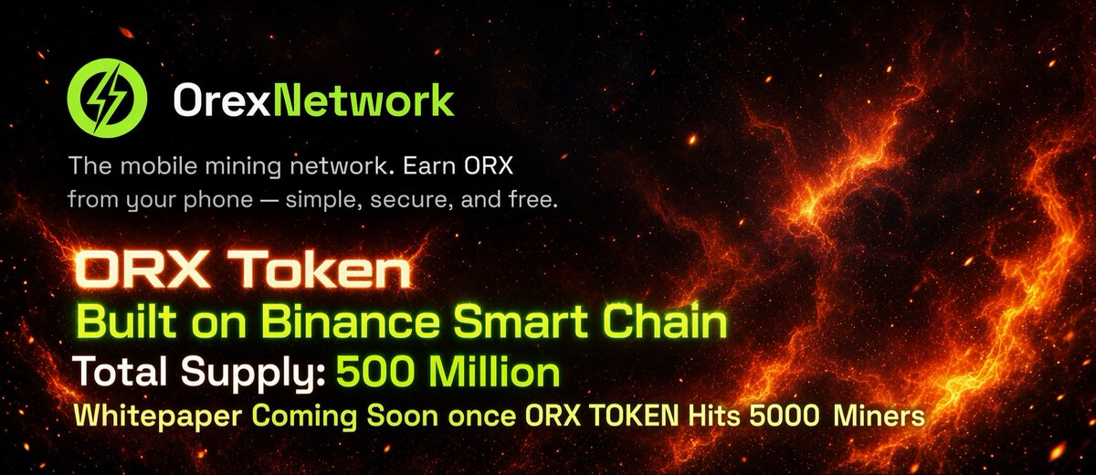 openmainnet's tweet photo. Pi: You missed it at $2.89 ๐
StarX: Lists Dec 28, 2026 ๐
Orex: EARLY RIGHT NOW โก
500M Supply | BSC | Mobile Mining
Your phone = Free ORX
Simple. Secure. Free.
Code: SM35JD9K
Google Play ๐
Don't be late again.
@OrexNetwork
#OrexNetwork #ORX https://t.co/kh4YXLmO7B