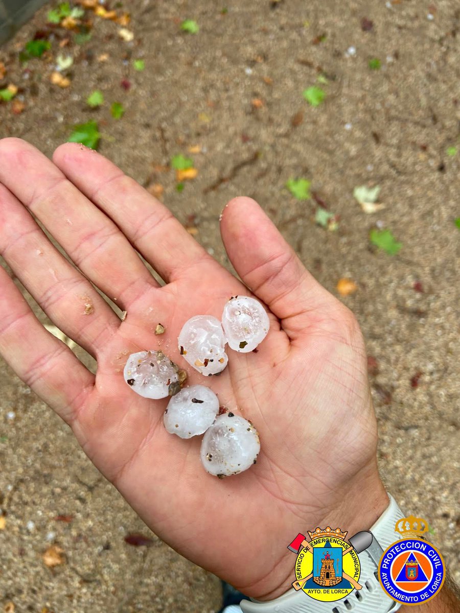 112Lorca's tweet photo. ⛈️ GRANIZADA EN LAS PEDANÍAS ALTAS DE LORCA: AVILÉS REGISTRA GRANIZO DE HASTA 2-3 CM Y 8,8 L/M² DE LLUVIA https://t.co/VOqFy1mqUz