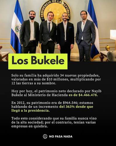 Bukaka503's tweet photo. 900 manzanas de tierra ha comprado @nayibbukele entre el 2024 y 2024

Y usted cuantas manzanas de tuerra ha comprado en estos años? https://t.co/kx475QmnXk