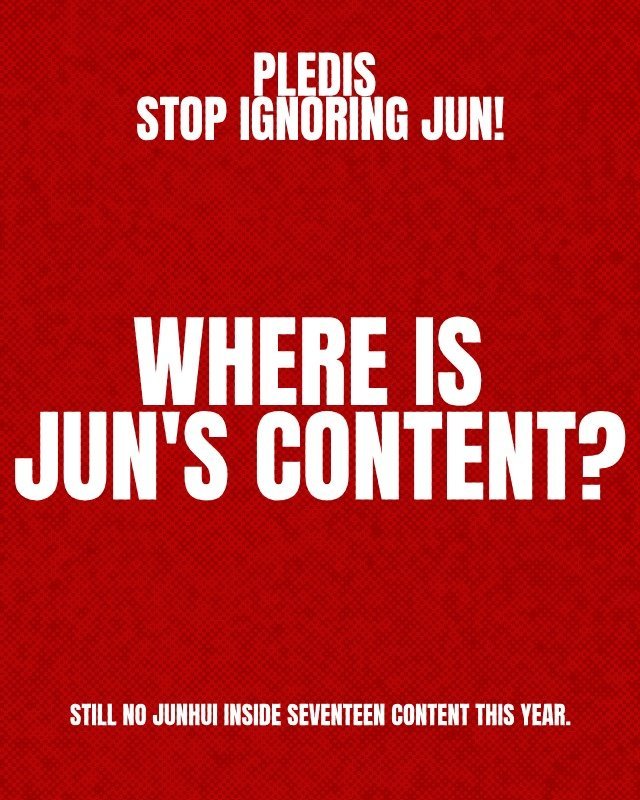 CrescentJun_PH's tweet photo. The amount of disrespect Jun is getting from his company has always left me speechless, because I can’t believe the constant mistreatment he have to always experience and endure. And people would just justify it by saying "at least they allow him to act". Uhhm okay?

WHERE IS JUN'S CONTENT
#PledisStopIgnoringJUN
@pledis_17 @pledis17_STAFF