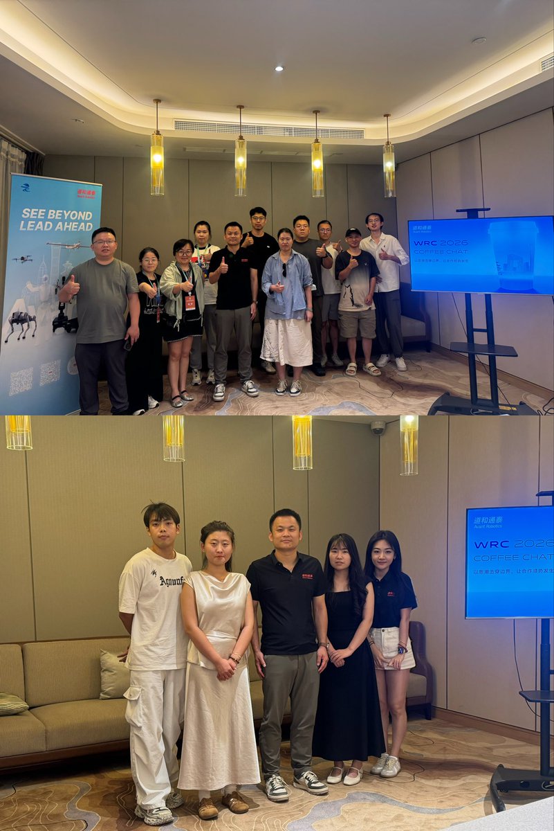 AvantRobotics's tweet photo. 🎉 That’s a wrap on the WRC 2026 Coffee Chat, hosted by Avant Robotics on August 19–20.

Over two days, we connected with industry partners, media representatives, and university research teams for insightful discussions around two key topics:

💡 The efficiency revolution in intelligent inspection
💡 How close is embodied AI to real-world industrial deployment?

As robots move beyond demonstrations and into real-world operations, success depends not only on technical capabilities, but also on the ability to solve practical challenges.

Avant Robotics will continue to focus on real-world inspection needs and work with our partners to advance intelligent inspection from field validation to scalable, everyday deployment. 🚀

#WRC2026 #AvantRobotics #EmbodiedAI #IntelligentInspection #Robotics