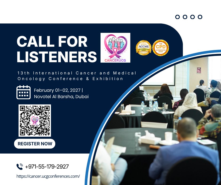 JacobDr's tweet photo. CALL FOR LISTENERS | 
February 01–02, 2027
Novotel Al Barsha, Dubai
Register Now: https://t.co/JDp6zGbdKK
WhatsApp Support: https://t.co/mXbRXZR1Vz
#CancerConference #MedicalOncology #OncologyConference #CancerResearch #CancerCare #Oncology2027 #HealthcareConference https://t.co/DsGHl1E8mN