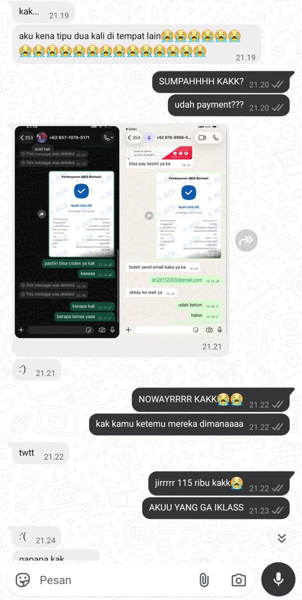 snufxf's tweet photo. cust ku ini cari gpt dari siang, aku dah blg gbsa in rush krna fh ku jg slr krna ada acara, dan mlm bgt dia blg abis kena tipu 2x sampe 115rb hangus, dan aku tawarin mau di aku aja ga payment nanti krna aku niat bantu bnrn kasian sm dia udh telat bikin projek dan kena tipu:( https://t.co/qykQNNRUz5