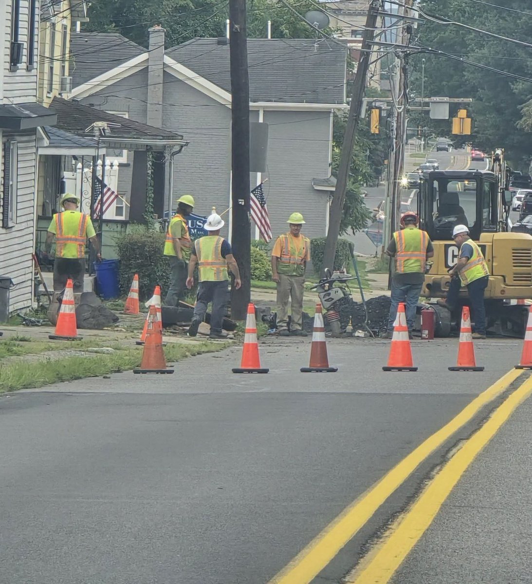 Mrstanleycup's tweet photo. BREAKING: Pennsylvania Confirms Minimum Seven Guys Required To Dig One Hole

Pennsylvania officials confirmed Thursday that a roadside hole cannot be approached without assembling a minimum seven man advisory board. 
One man digs, two supervise the man digging, one supervises the supervisors, one stands near a truck eating something wrapped in foil, and two have been discussing a completely unrelated retaining wall they worked on in 2006.

“We don’t take chances,” one worker reportedly said. “Last year somebody tried looking into a hole alone. Never again.” Work briefly resumed around 10:17 a.m. before someone said “Whoa, whoa, whoa,” causing the entire operation to shut down for 45 minutes. A specialist was then called over to squint at the dirt. He confirmed it was dirt.

Traffic remains backed up six miles.