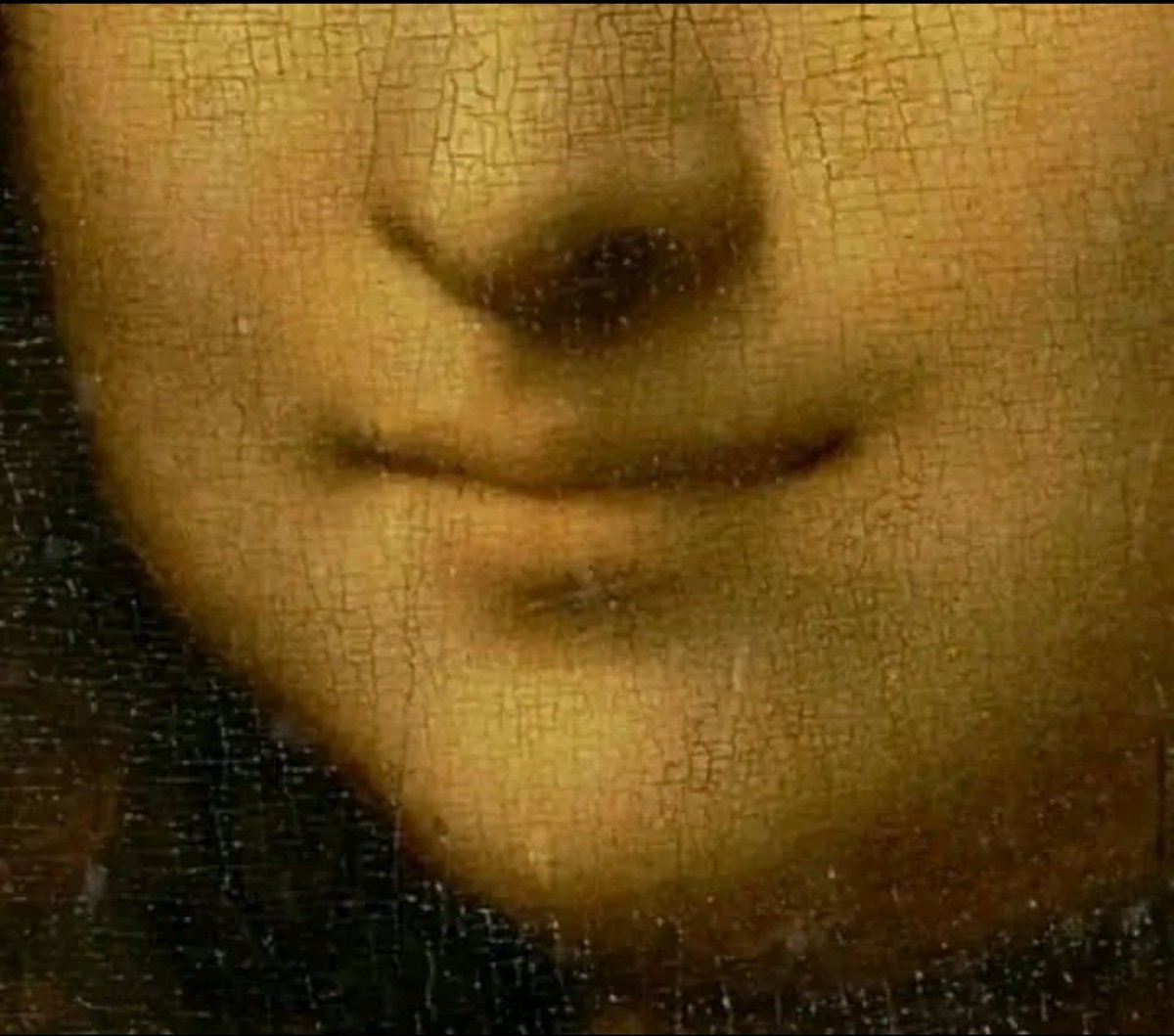 ipadasher's tweet photo. Leonardo Da Vinci escondeu 30 camadas de tinta sob a pele da Mona Lisa,  cada uma mais fina que um fio de cabelo.

Se você aproximar a imagem da Mona Lisa até preencher a tela inteira com um único detalhe do rosto, o efeito é perturbador. A superfície se revela lisa, uniforme, quase irreal. Não há traços de pincel. Não há marcas de gesto. Não há a textura granulada que se espera de uma pintura a óleo. É como se a pele tivesse sido depositada ali por um sopro, e não por uma mão humana.

Mesmo sob os mais poderosos instrumentos ópticos, a matéria se recusa a entregar seus segredos. Não se distinguem pinceladas. Não se encontram contornos duros. A transição entre luz e sombra é tão gradual, tão contínua, que parece pertencer mais à atmosfera do que à pintura. Foi somente quando os cientistas submeteram a obra a análises por fluorescência de raios X, técnicas não invasivas capazes de medir a composição e a espessura de cada camada sem tocar a superfície, que o mistério começou a se revelar.

O que encontraram não foram linhas ou traços reconhecíveis, mas uma superposição de cerca de trinta camadas extremamente finas de tinta e verniz. Cada uma delas mede aproximadamente um a dois micrômetros. Para se ter dimensão: um fio de cabelo humano tem cerca de oitenta micrômetros de diâmetro. A espessura total de todas as camadas de glaze nas áreas de sombra, somadas, raramente ultrapassa trinta a quarenta micrômetros, menos da metade da espessura de um único cabelo.

Só com técnicas de precisão extrema é possível detectar os vestígios mínimos do pincel: microtraços de pouco mais de um quarenta avos de milímetro. Leonardo trabalhava com lupa, aplicando uma densa rede desses traços quase invisíveis com pincéis de pelo de esquilo, ferramentas ainda mais delicadas do que os de marta. Cada sequência de microtraços era depois coberta por um véu translúcido de tinta ou glaze, e o processo inteiro se repetia dezenas de vezes. Cada camada exigia semanas, às vezes meses, de secagem. O resultado é aquela superfície suave, nuançada, que parece não ter origem material, o famoso *sfumato*, a “fumaça” que dissolve os contornos e faz o rosto parecer respirar.

Não se trata apenas de virtuosismo técnico. É a demonstração de uma inteligência que uniu observação científica e paciência quase monástica. Leonardo não misturava a cor da carne na paleta e a aplicava de uma vez. Ele construía a pele camada sobre camada, como se fosse luz filtrada por ar. Cada véu acrescentava uma fração de sombra, uma fração de volume, uma fração de vida. O sorriso que parece mudar conforme o ângulo do olhar nasce exatamente dessa ausência de limites definidos. A matéria desaparece. Resta apenas a ilusão perfeita de uma presença.

É por isso que, mesmo depois de cinco séculos e de todas as análises modernas, a Mona Lisa continua a perturbar. Porque ela não parece pintada. Parece ter acontecido.