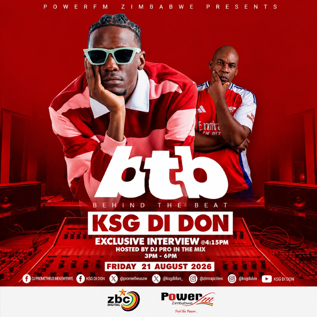 powerfmzimbabwe's tweet photo. KSG DI DON goes "Behind the beat" with DJ PRO IN THE MIX this Friday on Powerfm @4:15pm. Brand new single "Pedyo neni". #behindthebeat #fayafriday https://t.co/SyisBBSATk