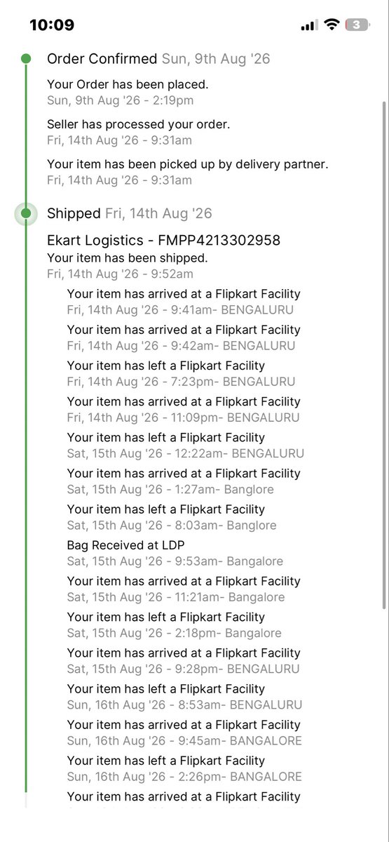 khemanta's tweet photo. @flipkartsupport @Flipkart  what is this? An order expected next day of order is 11 day late https://t.co/763TTGwXCx