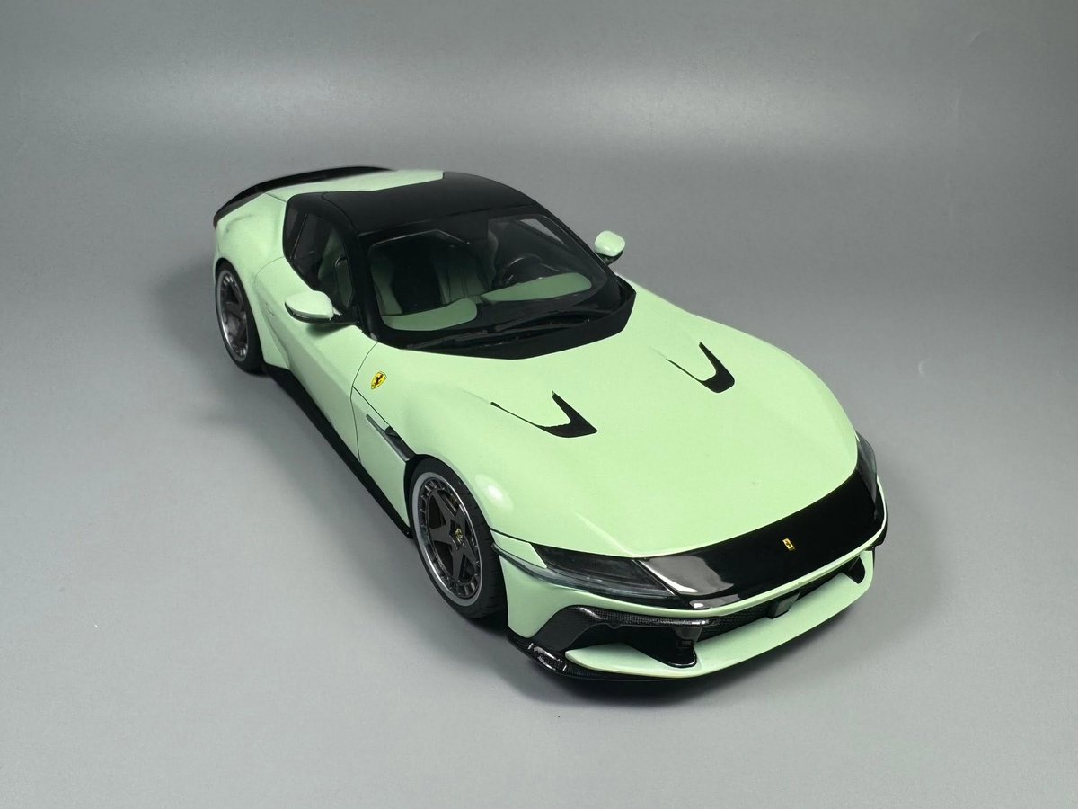 ake56120798's tweet photo. ποΈA Striking Mint Green Ferrari 12 Cilindri Finished Product
Thanks to Katona AdriΓ‘n for this amazing creation!
A truly outstanding custom mint green color scheme, with a striking contrast of black topβ¨
#124scale #carmodelkit #modelcarsFerrari #alphamodel #Ferrari12Cilindri https://t.co/8QUZdX4TRE