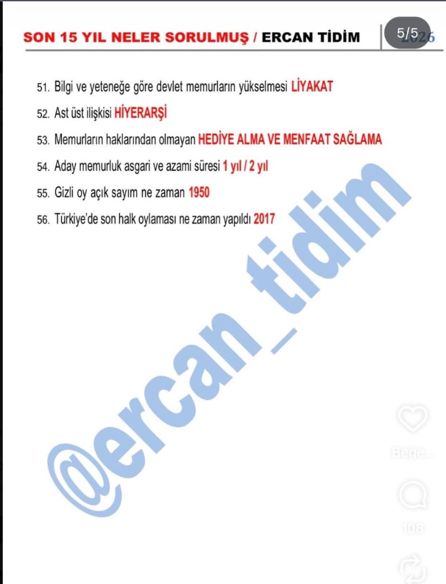 kpsscafe's tweet photo. Çıkma ihtimali yüksek olan Vatandaşlık soruları.. #kpss2026 https://t.co/CZpCQpV0LQ