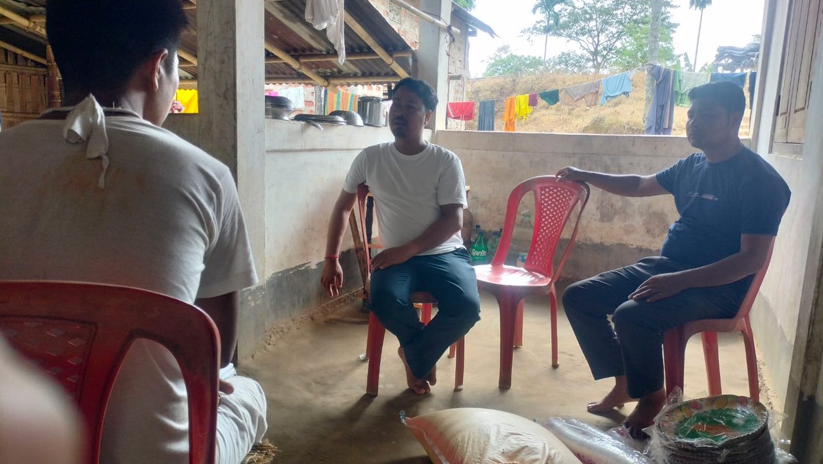 YTFTIPRA's tweet photo. Hon’ble #YTF Unakoti District President Shri Anukul Debbarma, along with warriors, extended support to the family of a YTF warrior for the condolence service following the passing of his father at Saidacherra, Ward No. 2, under Damcherra-Kachucherra ADC Constituency. https://t.co/butbSBZZ7G