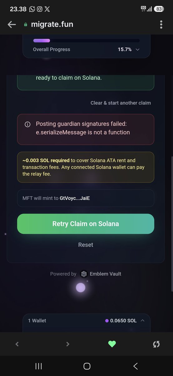 ceo46RvA's tweet photo. @catcoin Dear team CatCoin @catcoin 
Could you please make a video showing how to migrate from BNB to SOL? I tried claiming the MFT migration, but it failed. Thank you. https://t.co/VuojTrjF0v
