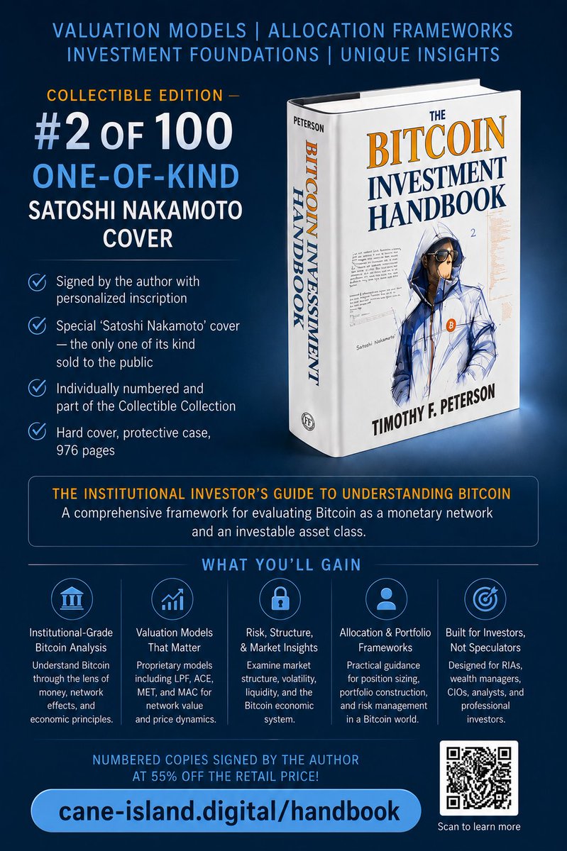 BitcoinHandbook's tweet photo. The Bitcoin Investment Handbook #2 of 100. One-of-kind Satoshi Nakamoto cover. Collectible Collection.  There is only one. When it is gone, it's gone. https://t.co/bLhI0A6Q0O