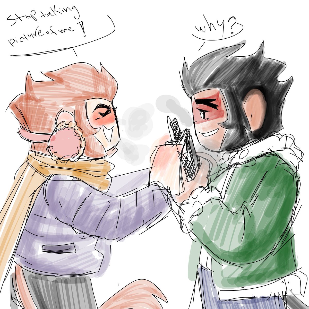 cloudy_mimi1's tweet photo. This drawing was part of an AU that I really didn’t need to make, but I love making sad #shadowpeach stories 😭. Basically, it was about Macaque and Wukong being best friends and being really attached to each other. 1/3 https://t.co/gRv8V2gPNl