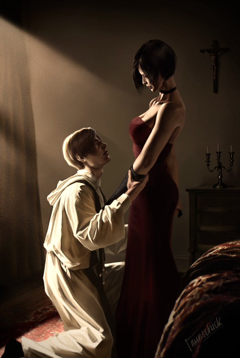nunschick's tweet photo. your my religion #residentevil #aeon #REBHFun #leonkennedy https://t.co/s6ac1cchNG