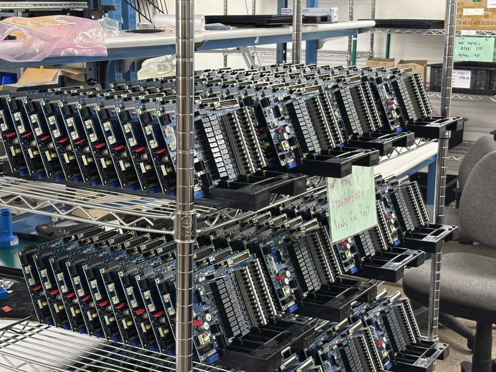 RCMBizDev's tweet photo. These boards are cool because they have a proximity sensor that activates angry electrical engineers when I go near them to take pictures for my fledgling X account. Pretty neat. https://t.co/14w1jFx6zi