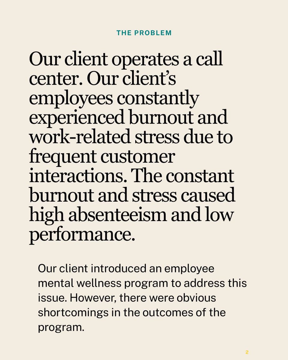 TWorkwhile's tweet photo. A few months ago, we helped a firm grow its capacity for managing employees’ mental wellness and reducing low performance linked to poor mental health. We did this by conducting an organization-wide survey to understand how to improve the firm’s wellness interventions. https://t.co/rdqoWqi10k