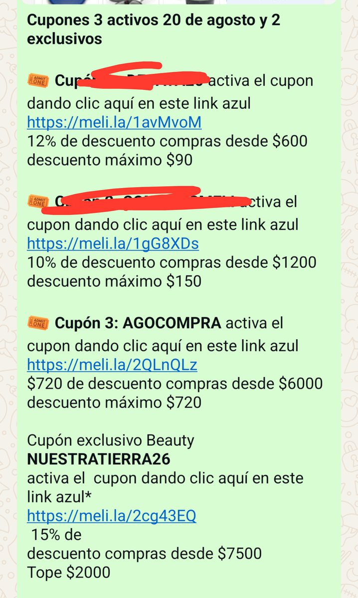 Newgoupx's tweet photo. 3er CUPON jueves 20 agosto. Activa tu cupon en este link azul de mercado libre https://t.co/BpREscYda6
pon DPV321-H3HU en el buscador de mercado libre para una gran oferta #mercadolibre #cupones #cupon #descuentos #ofertas https://t.co/RYu6wpY9mD