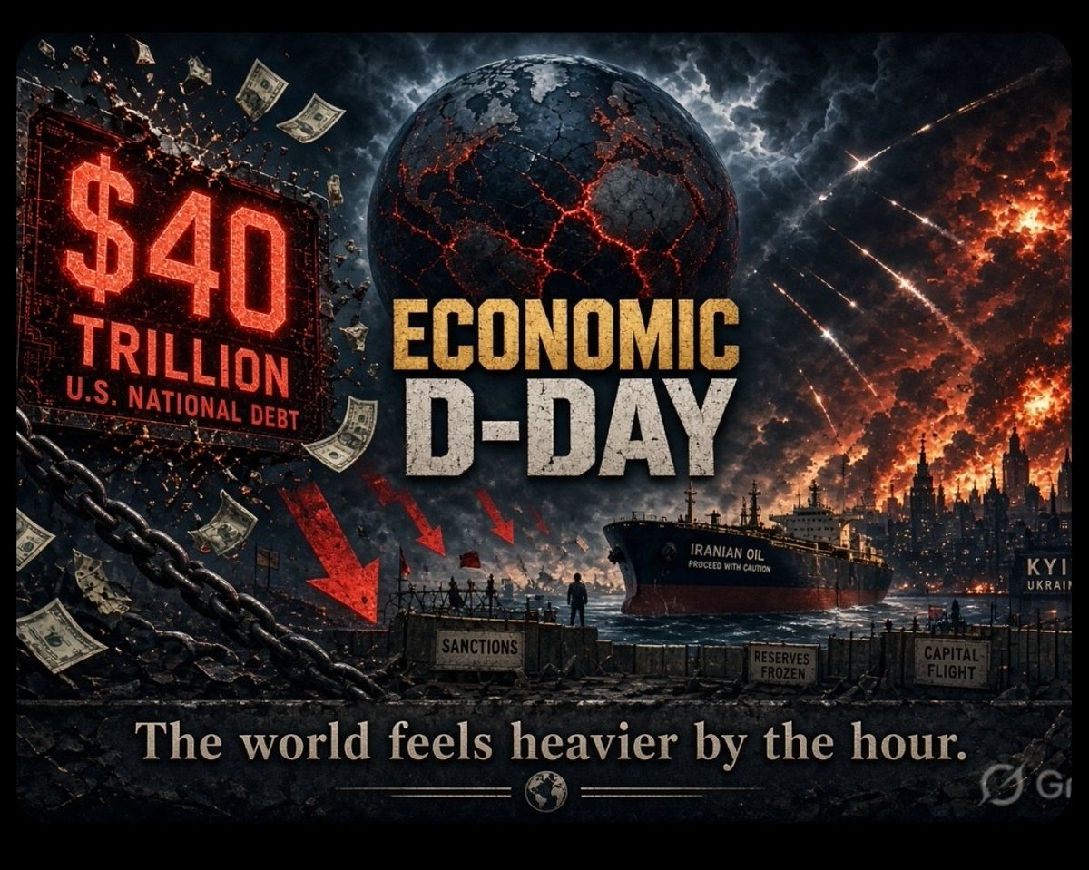 VishalPachera's tweet photo. Key takeaways today:  

🇺🇸 US debt just smashed past $40 trillion  

⚔️ Trump declares “economic D-Day” on Iran + any country helping it  

💥 Russia’s massive missile barrage kills 12+ in Kyiv  

The world feels heavier by the hour.  

Which story hits hardest for you?  

#BreakingNews #USDebt #IranWar #Ukraine #WorldNews #Trump