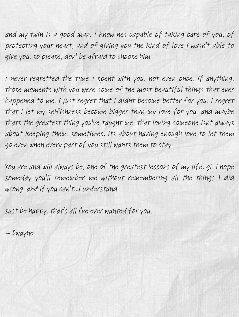 aishahazq's tweet photo. despite everything dwayne did, i still feel sad for him. i just hope he finds someone he can love right and someone who will love him back the way he deserves. he deserves happiness too, js not with gi anymore 🥹

thank you so much, ate @safespacekv kaiyak ‘tooo https://t.co/LYkqUgHKk1