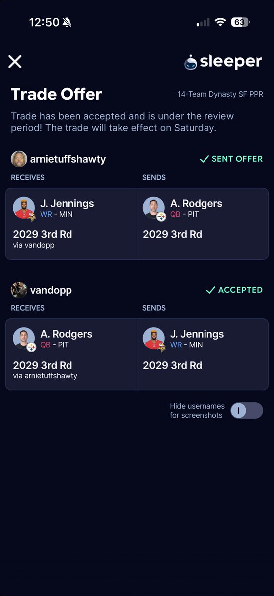 lilbitedown's tweet photo. BREAKING: FREE LIL DURK is sending a 2029 3rd round pick to Cobra Nix in exchange for his 2029 3rd round pick. 

Aaron Rodgers is also being sent to Cobra Nix in exchange for Jauan Jennings. https://t.co/sNVgsnujB1