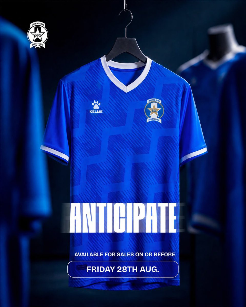 ShootingSc's tweet photo. ANTICIPATE 🔵

New season. New colours to represent. Same Warrior spirit.

Available on or before August 28.

#3SC | #UpShooting | #NPFL27 https://t.co/Vza3p15CVc