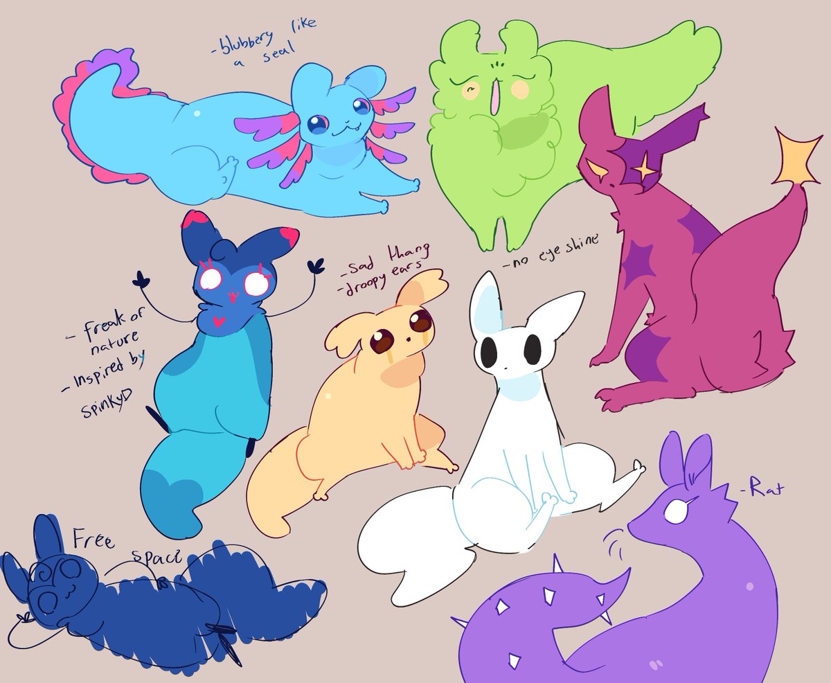 meowvivis's tweet photo. i have like 500 designs for the scugs but i wanted to make some distinct ones i can use more often #rainworld https://t.co/r8fjEiDFrB