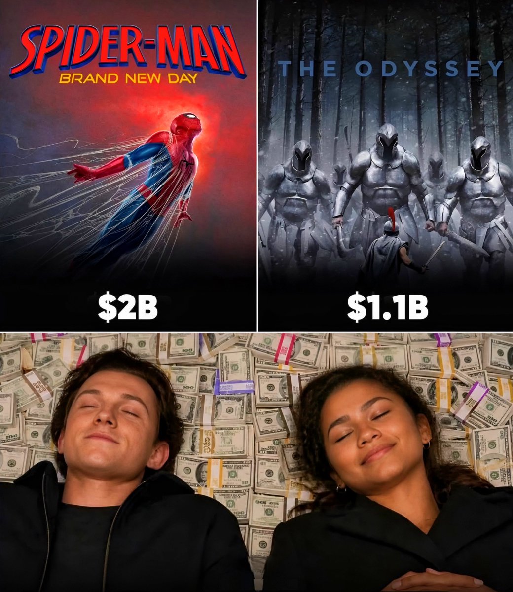 SpideyVerseX's tweet photo. It’s been a great year for Tom Holland and Zendaya. ♥️💰 https://t.co/V2AOx3bLLO