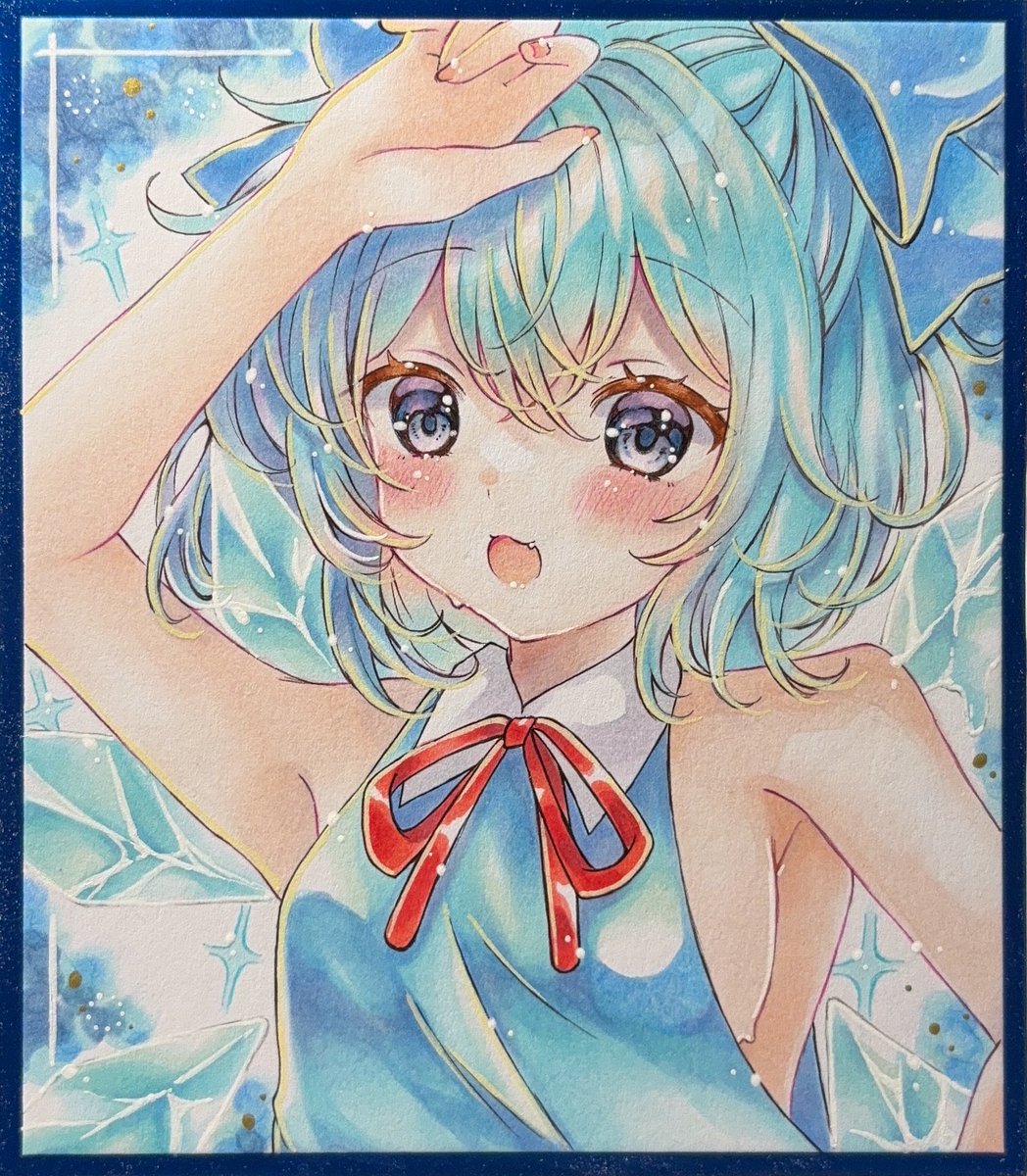 chitq_chu's tweet photo. とってもキラキラ🧊✨
#東方Projectㅤㅤㅤㅤ #チルノ https://t.co/VF5CBrY89e