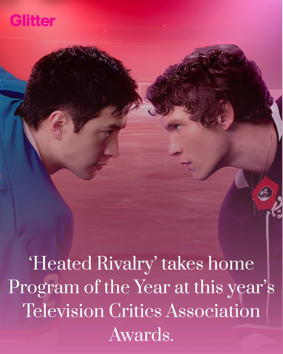 glittermagazine's tweet photo. ‘Heated Rivalry’ takes home Program of the Year at this year’s Television Critics Association Awards. 🎬 🏑 

#HeatedRivalry https://t.co/5AYq2zkUmW