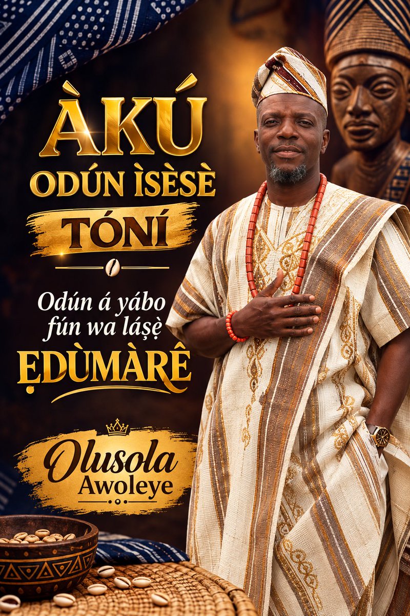 codedolaolu's tweet photo. Mo ki Gbogbo omo yoruba ku odun Isese 
Ifa  a gbe wa oooo #ileife https://t.co/g68k18V4mI