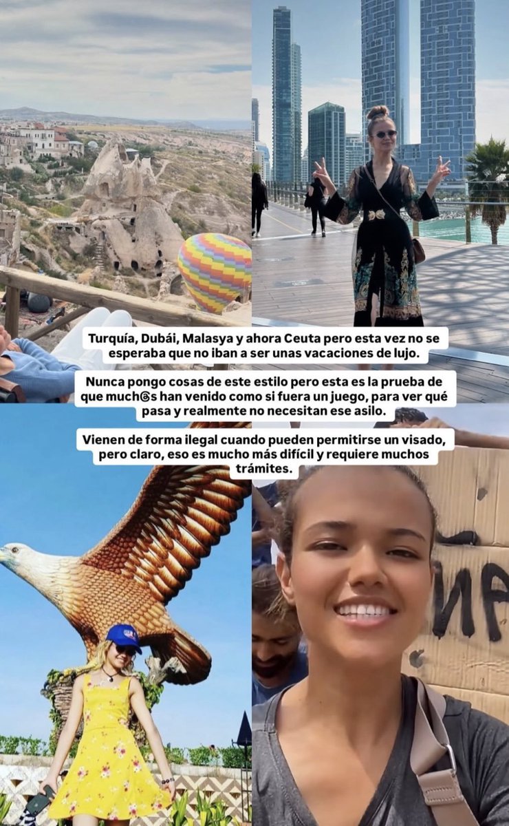 Tabarnia_BCN's tweet photo. La pobre Wafae es la de estas fotos en Turquía, Dubai y Malasia. https://t.co/m9uWa6wYTB