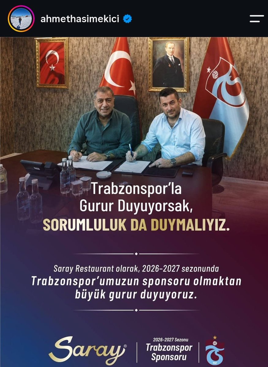 CabbarNoyan's tweet photo. Saray Restorant;
Trabzon'da tek şubesi, Samsun'da iki şubesi var.

Trabzon'da kazanıyorsan elbette Trabzonspor'a sponsor olabilirsin.
Ama;
Samsun'da kazanıyorsan, Samsunspor'a da sponsor olmak gerekir.

Trabzonspor ile gurur duyuyorsunuz, ne güzel...
İki şube ile hizmet verdiğiniz Samsun ve Samsunspor ?

Sordum, desteğiniz yokmuş.
Yakın zamanda Samsunspor'a da sponsor olmanızı bekliyoruz...

#Samsun #Samsunspor