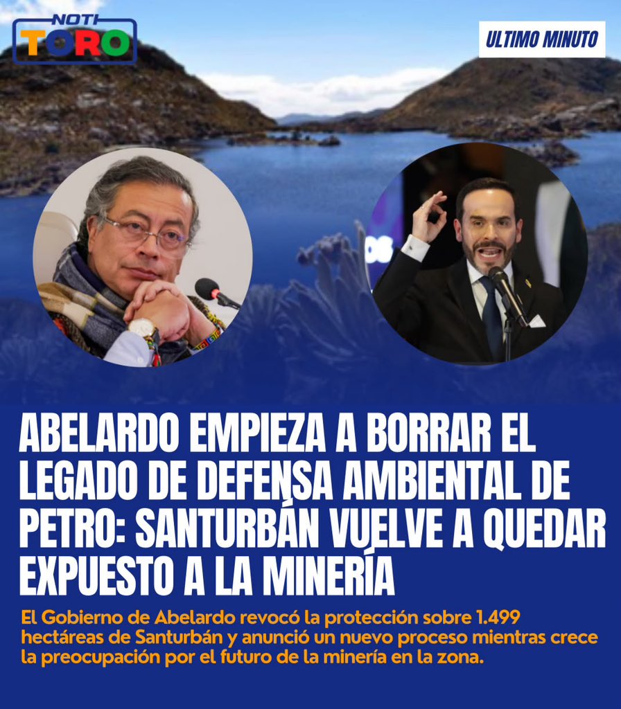 AlejoToroAnt's tweet photo. #NotiToro Mientras Colombia Atraviesa La Emergencia, El Gobierno De Abelardo Desmonta Protección De Santurbán.

https://t.co/k6HjuibiPe https://t.co/Mcwc3e47qE