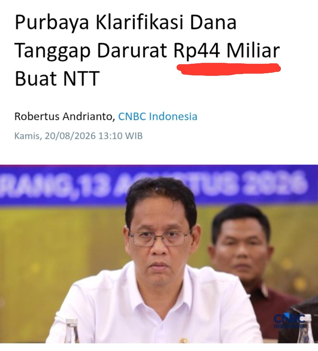 akunhewan's tweet photo. bisa-bisanya buat suvenir doang enteng keluar duit 22M, giliran buat dana bencana cuma sanggup 44M. https://t.co/b7g6e0j6Rx