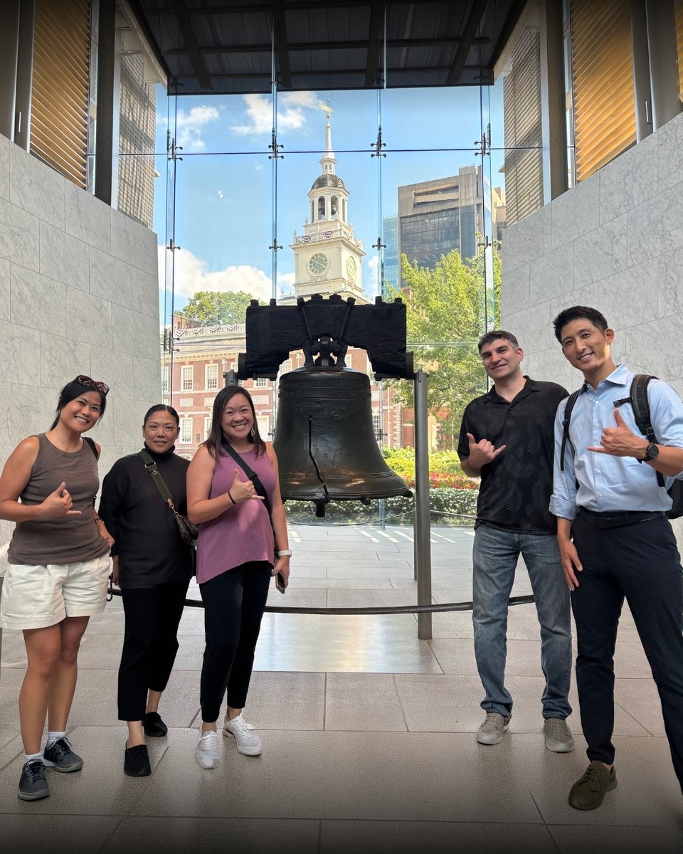 FirstInsHI's tweet photo. Team FICOH recently traveled to Philadelphia for Tokio Marine’s Emerging Leadership Program, taking part in workshops, presentations, and a few iconic Philly stops along the way. Next up: presenting their business project to Tokio Marine Group executives this November. #TeamFICOH https://t.co/xCcNNZSEVI