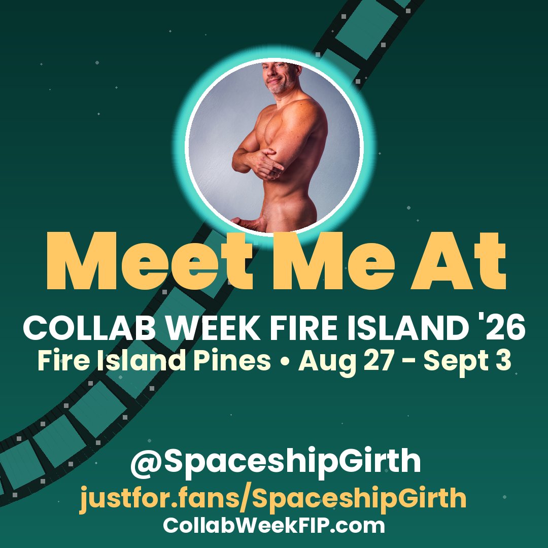 SpaceshipGirth's tweet photo. Counting down to 7 days of dicks and debauchery! Can't wait to go back to #FireIslandPines, who else might I see (and fuck) there? ☀️🍆😈 @JustForFansSite #CollabWeekFIP https://t.co/weNGhGrcSX