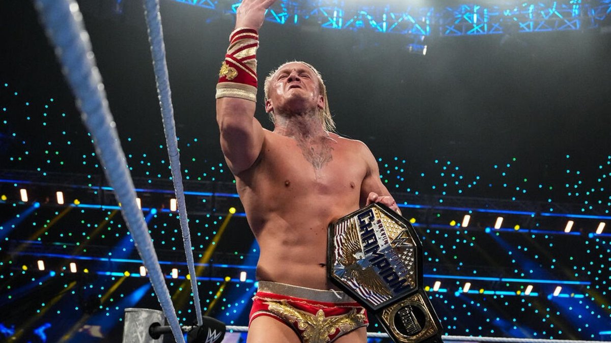 WrestleFeatures's tweet photo. This US Title reign was tremendous. 

I wish Dragunov the best (he's going to be absolutely fine outside of WWE).

What a star. https://t.co/801EUiArEF