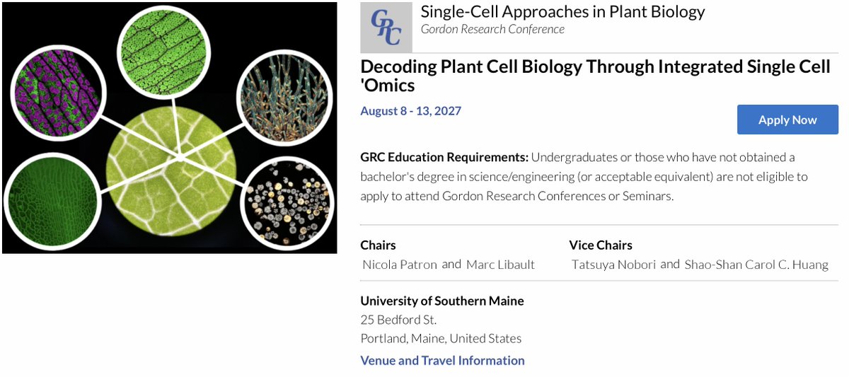 CellAtlas's tweet photo. We are so excited to announce that applications are now being accepted for the 2027 Single-Cell Approaches in Plant Biology Gordon Research Conference!

Learn More and Apply Now!
https://t.co/frOAbIGWWg https://t.co/xArib3rww6