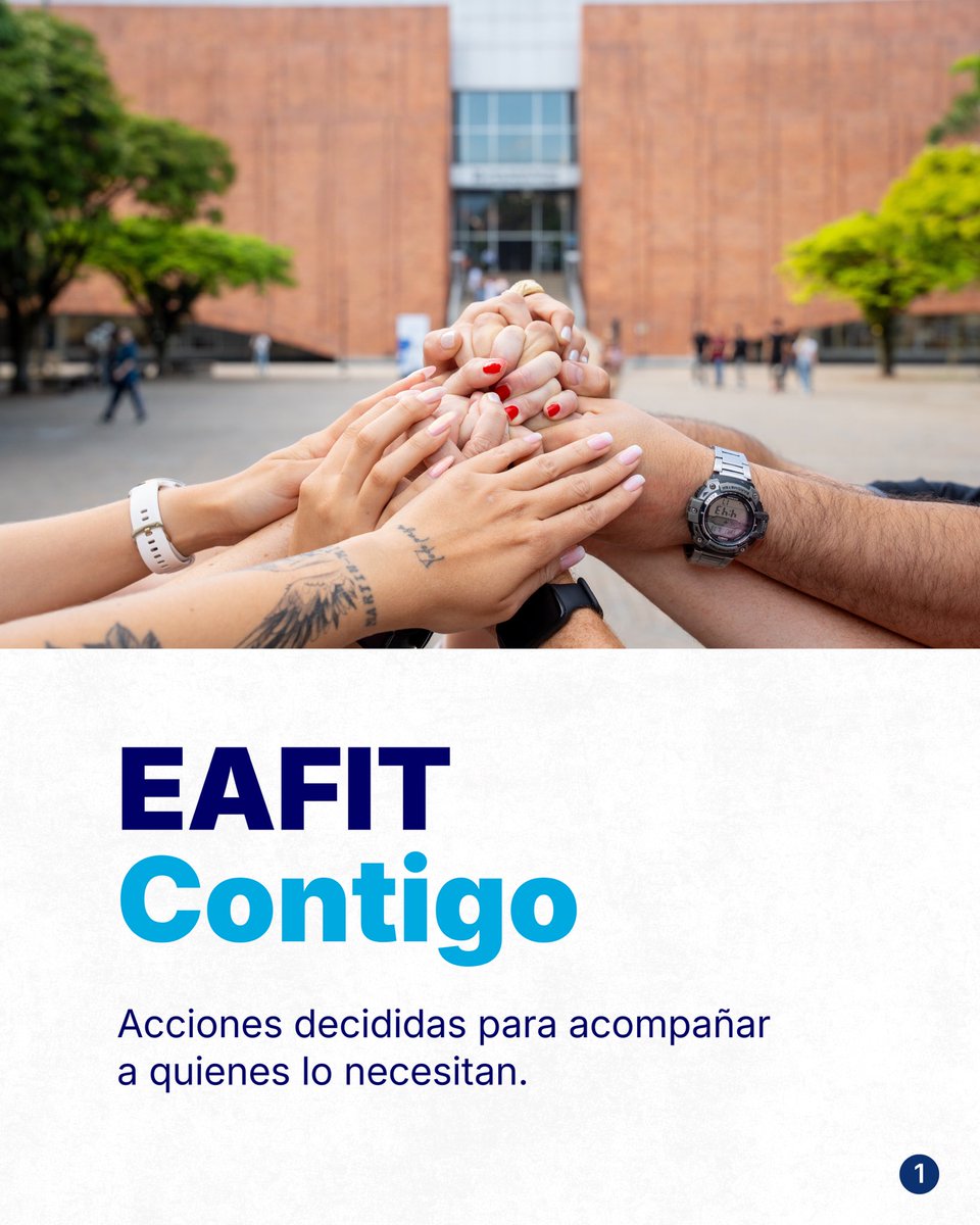 EAFIT's tweet photo. En momentos como este, nuestra solidaridad está con las personas, familias y comunidades afectadas por el sismo. 🫂

Desde #EAFIT queremos acompañar y estar cerca de quienes hoy más lo necesitan. Por eso creamos #EAFITContigo, una ruta de atención para nuestros estudiantes, profesores y colaboradores. 🇨🇴

💭Queremos empezar por escucharlos. Los invitamos a responder la encuesta EAFIT Contigo para conocer cómo están, las afectaciones que han tenido y las necesidades que puedan estar presentes. 💙