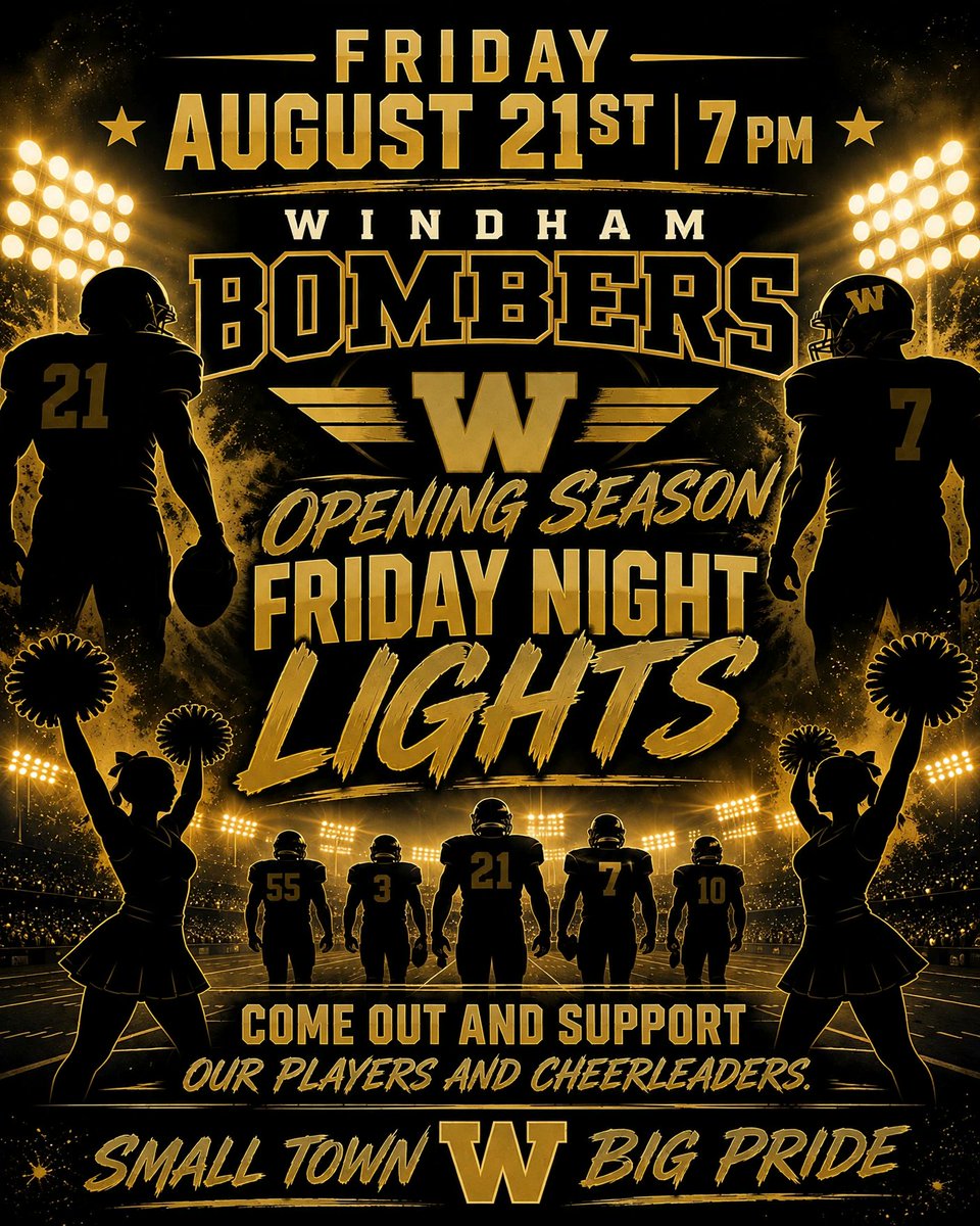 WindhamWHS's tweet photo. One more day everyone till first game of the year. Lets pack the stands. 
@TMobile
#entry #FN5GL https://t.co/pcYJbPdRsu