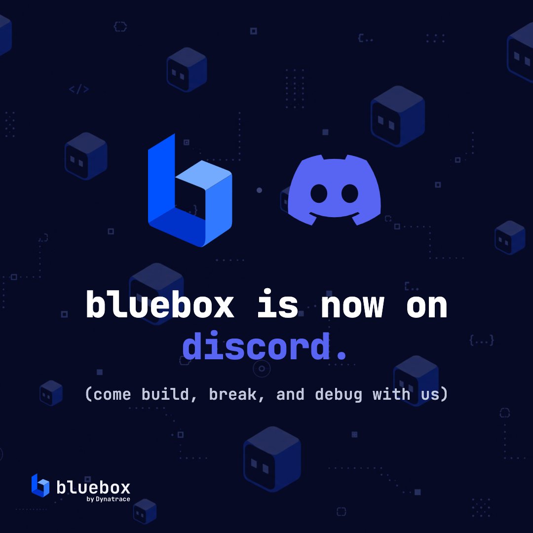 Blueboxhq's tweet photo. 📢 Bluebox is now live on @discord! 

🧑‍💻 If you need support, have feedback, or want to chat with other devs, join out Discord Server today: https://t.co/GDZwnKiLpm https://t.co/UzJDMrKZrm