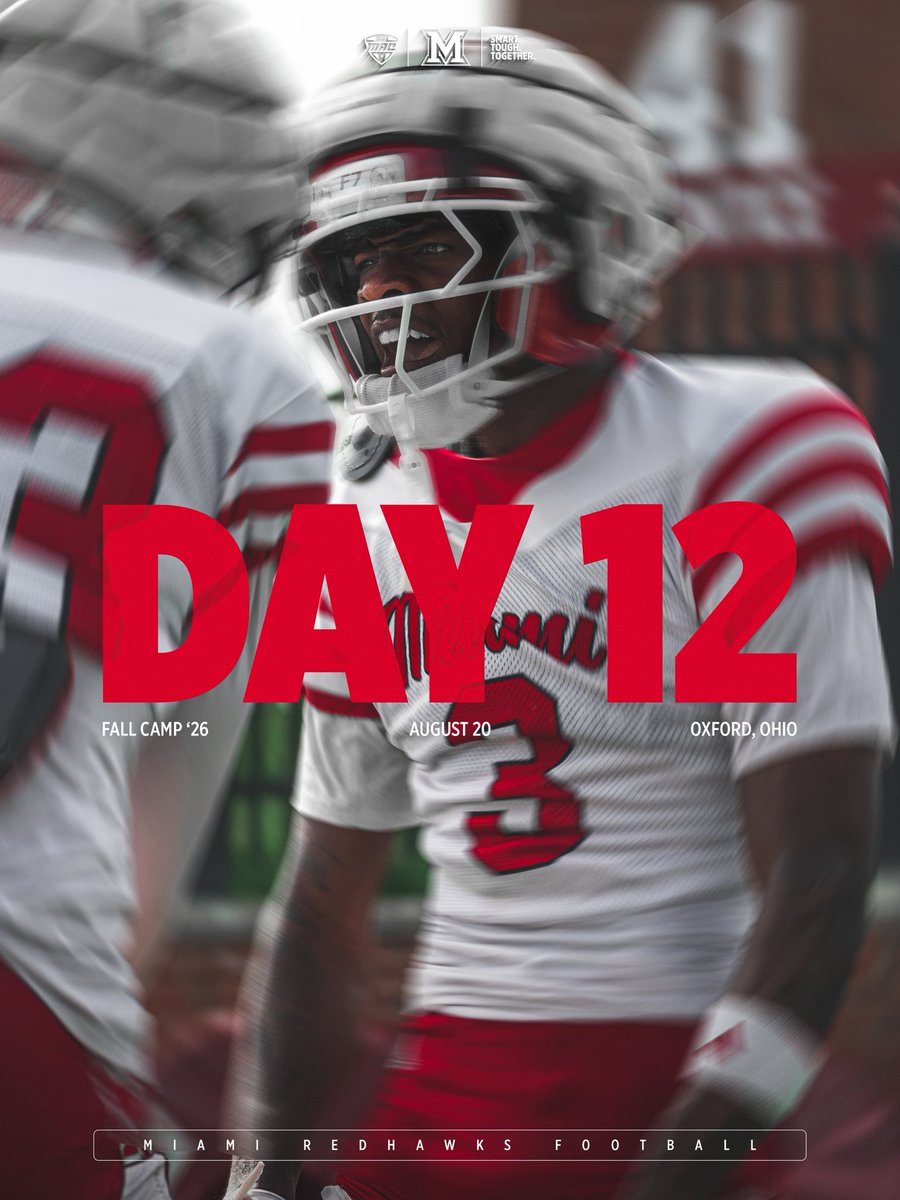 MiamiOHFootball's tweet photo. 𝐓𝐡𝐮𝐫𝐬𝐝𝐚𝐲 𝐌𝐨𝐫𝐧𝐢𝐧𝐠 𝐖𝐨𝐫𝐤 💼 

DAY 12 ✅ 

#RiseUpRedHawks |  🎓🏆 https://t.co/yq1LzGUIu6