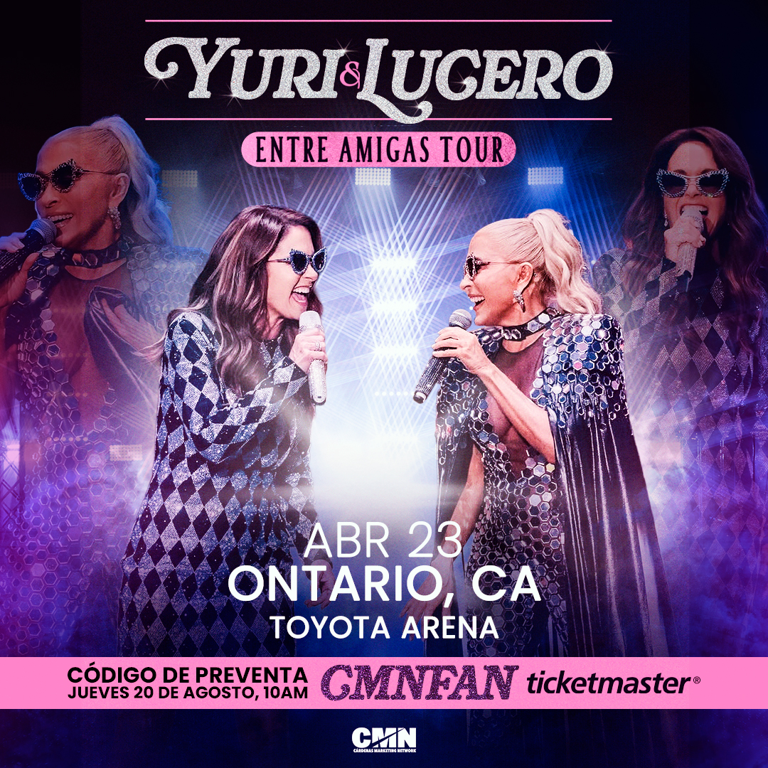 ToyotaArena's tweet photo. ¡La preventa ya comenzó! 🎟️✨ Asegura tus boletos para ver a Yuri &amp; Lucero en Toyota Arena antes de que vuelen. 🎤🎶

🔑 Código: CMNFAN https://t.co/uweo4Zctxm