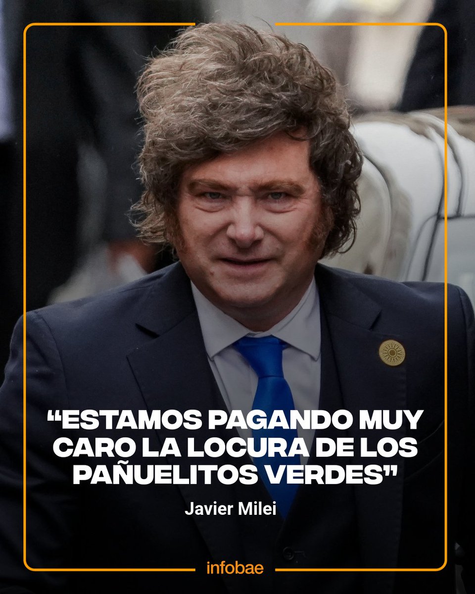 infobae's tweet photo. JAVIER MILEI: “ESTAMOS PAGANDO MUY CARO LA LOCURA DE LOS PAÑUELITOS VERDES”

El Presidente habló de la economía, destacó la baja de la inflación y admitió que aún falta mejorar. En ese contexto, habló de la caída de la natalidad y consideró: “La pasión por asesinar niños en el vientre de la madre nos está costando caro en términos de crecimiento y ni les cuento en el sistema previsional”.

El presidente Javier Milei vinculó la baja natalidad en Argentina con las dificultades para el crecimiento económico y afirmó que el país “está pagando muy caro la locura de los pañuelitos verdes”, al tiempo que admitió que “falta un montón” en el frente social, aunque defendió el rumbo general de su gestión.

Infobae 📎 https://t.co/M3ClcrlPRq